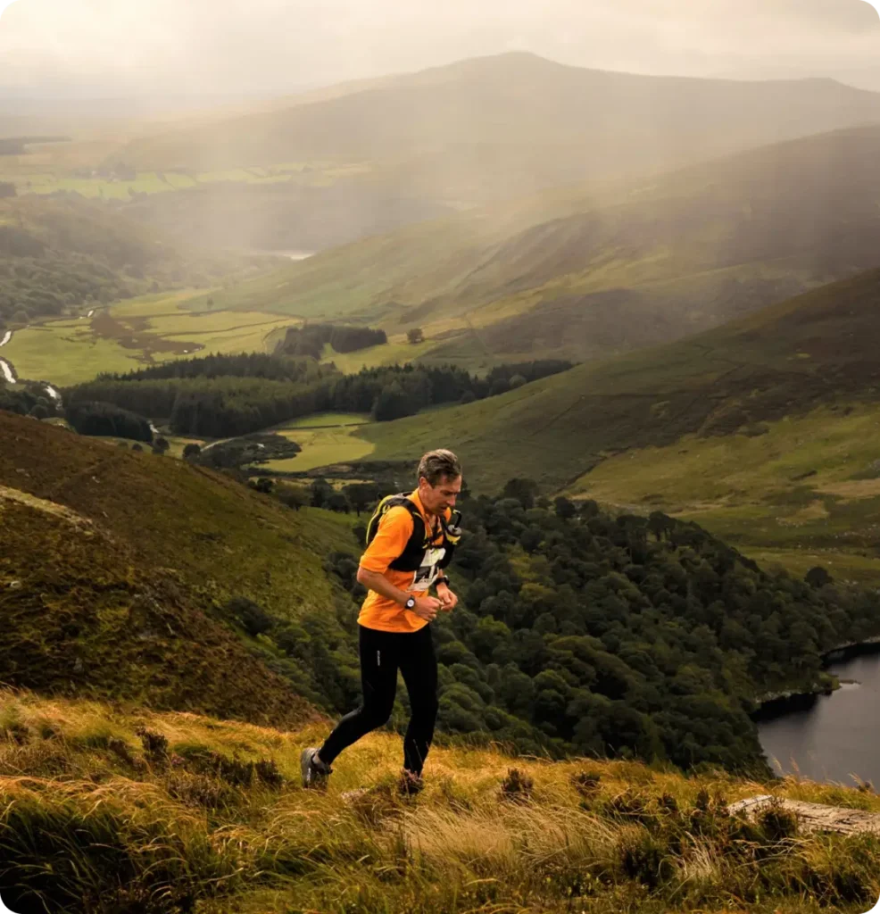 Man running mountain
