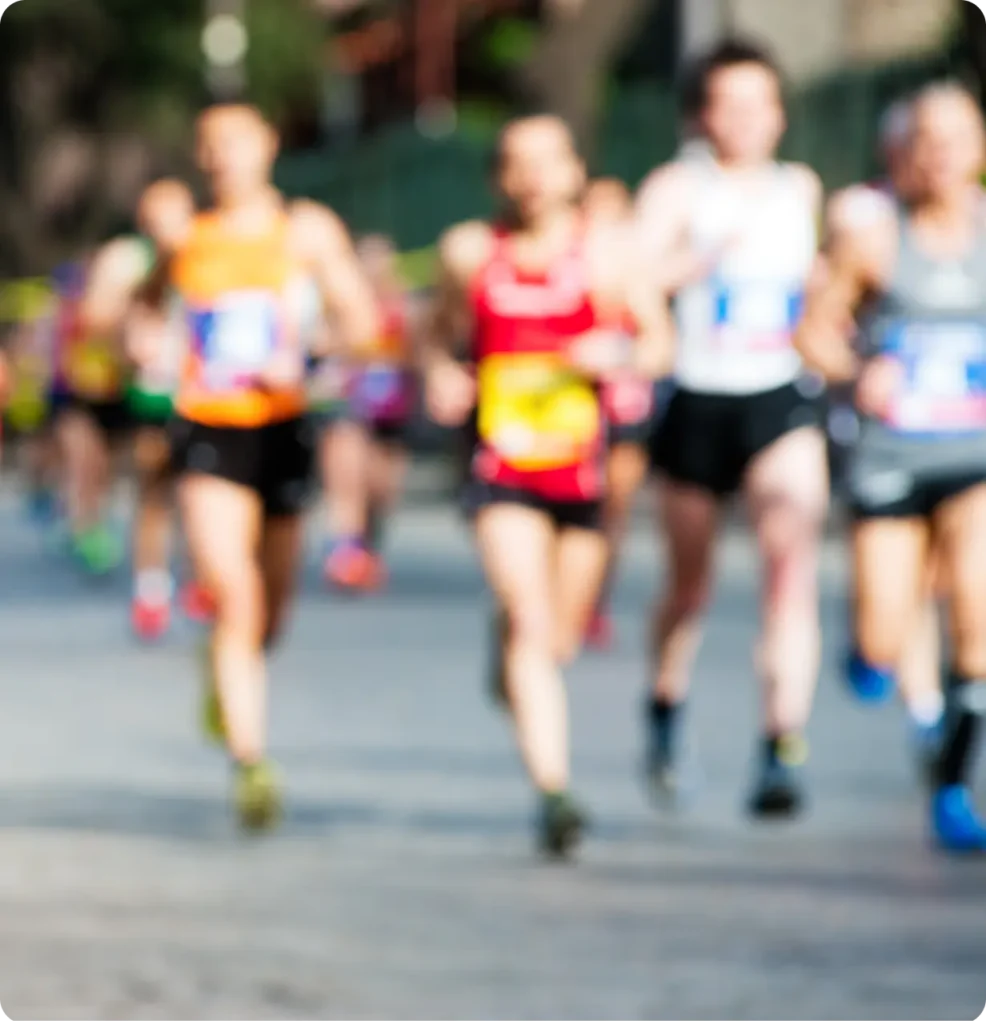 blurred image of runners