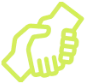 neon hands icon