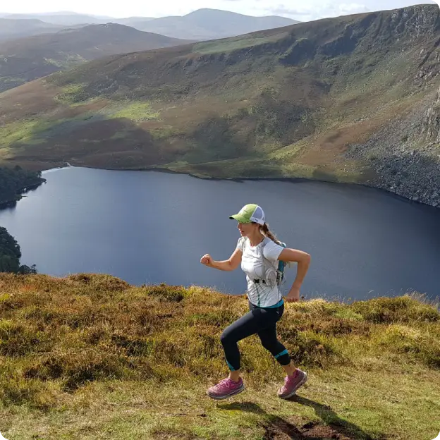 woman running outdoors